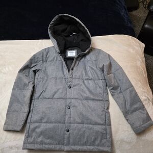 Old Navy Charcoal Hooded Jacket (Size 18)